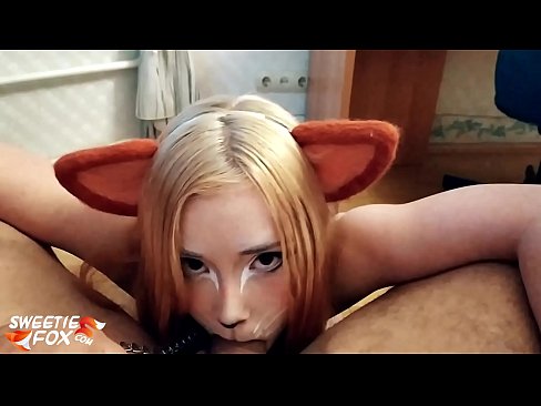 ❤️ キツネがチンポを飲み込み、口の中にザーメンを出す ❤️❌ ハードポルノ ❌️❤